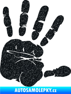 Samolepka Otisk ruky pravá Ultra Metalic černá