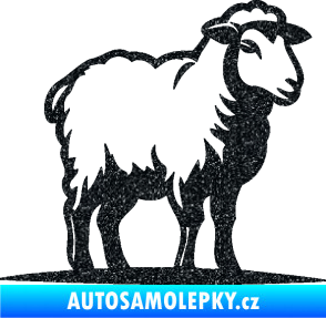 Samolepka Ovce 002 pravá Ultra Metalic černá