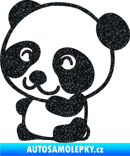 Samolepka Panda 002 levá Ultra Metalic černá