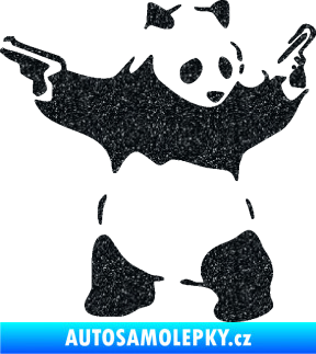 Samolepka Panda 007 pravá gangster Ultra Metalic černá