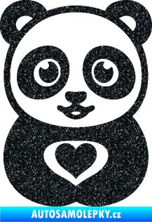 Samolepka Panda 008 roztomilá Ultra Metalic černá