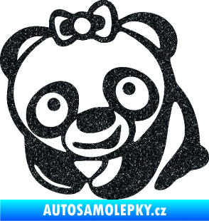 Samolepka Panda baby levá Ultra Metalic černá