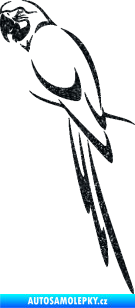 Samolepka Papoušek 005 levá Ultra Metalic černá