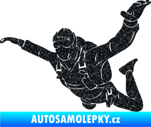 Samolepka Parašutista 004 levá Ultra Metalic černá