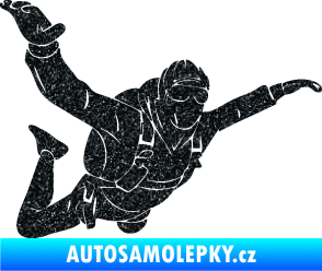 Samolepka Parašutista 004 pravá Ultra Metalic černá