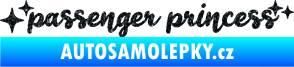 Samolepka Passenger Princess 002 nápis s hvězdičkami Ultra Metalic černá