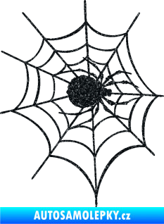 Samolepka Pavouk 016 pravá s pavučinou Ultra Metalic černá