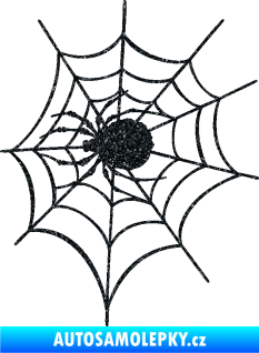 Samolepka Pavouk 016 levá s pavučinou Ultra Metalic černá