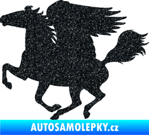 Samolepka Pegas 001 levá okřídlený kůň Ultra Metalic černá