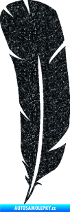 Samolepka Peříčko 002 levá Ultra Metalic černá