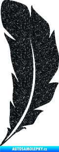 Samolepka Peříčko 003 levá Ultra Metalic černá