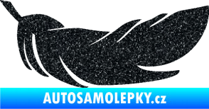 Samolepka Peříčko 007 pravá Ultra Metalic černá