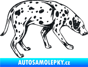 Samolepka Pes 001 pravá Dalmatin Ultra Metalic černá