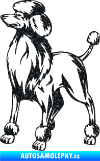Samolepka Pes 014 levá Pudl Ultra Metalic černá