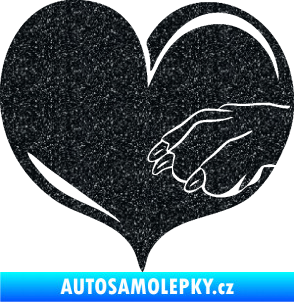Samolepka Pes 102 pravá packa Ultra Metalic černá