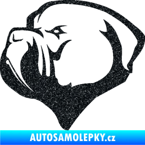 Samolepka Pes 116 levá pitbull Ultra Metalic černá