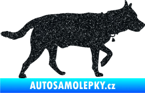 Samolepka Pes 121 pravá německý ovčák Ultra Metalic černá