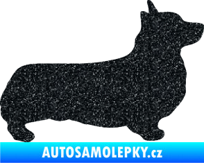 Samolepka Pes 164 pravá Welsh Corgi Pembroke Ultra Metalic černá