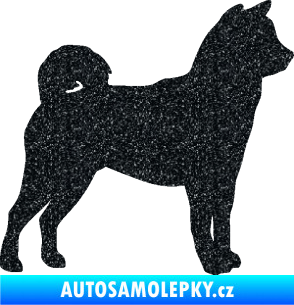 Samolepka Pes 191 pravá Shiba - Inu Ultra Metalic černá