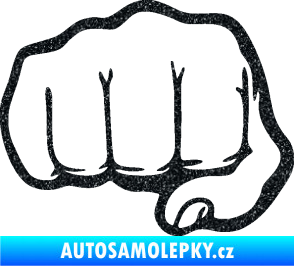 Samolepka Pěst 002 levá Ultra Metalic černá