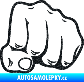 Samolepka Pěst 003 pravá Ultra Metalic černá