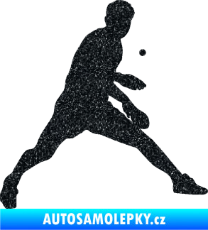 Samolepka Ping pong 002 pravá Ultra Metalic černá