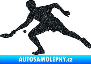 Samolepka Ping pong 001 levá Ultra Metalic černá