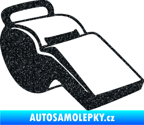 Samolepka Píšťalka 001 pravá Ultra Metalic černá