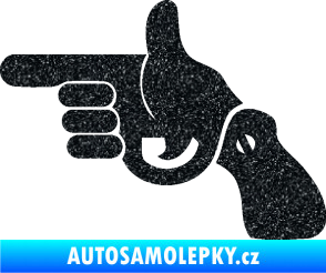 Samolepka Pistole 002 levá han gun Ultra Metalic černá