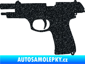 Samolepka Pistole 004 levá Ultra Metalic černá