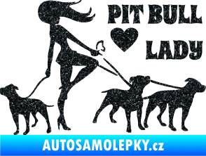 Samolepka Pit Bull lady pravá Ultra Metalic černá
