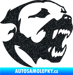 Samolepka Pitbull hlava 001 pravá Ultra Metalic černá