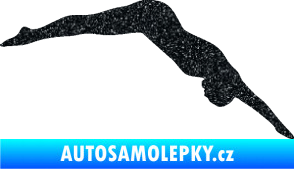 Samolepka Plavání 003  pravá skok do vody Ultra Metalic černá