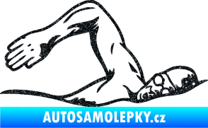 Samolepka Plavání pravá 002  Ultra Metalic černá