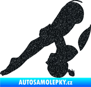 Samolepka Plavkyně 002 pravá skok do vody Ultra Metalic černá