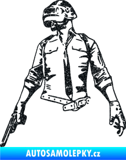 Samolepka Player Unknown s Battlegrounds PUBG 2 Ultra Metalic černá