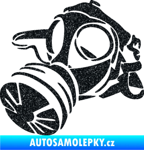 Samolepka Plynová maska levá Ultra Metalic černá