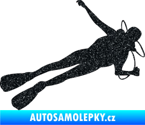 Samolepka Potápěč 004 pravá Ultra Metalic černá