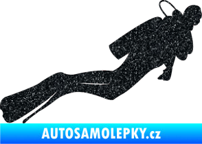 Samolepka Potápěč 005 pravá Ultra Metalic černá