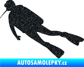 Samolepka Potápěč 006 levá Ultra Metalic černá