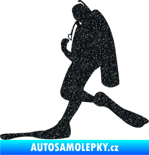 Samolepka Potápěč 007 levá Ultra Metalic černá