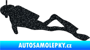 Samolepka Potápěč 009 levá Ultra Metalic černá