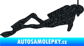 Samolepka Potápěč 009 pravá Ultra Metalic černá