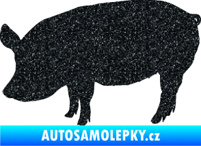 Samolepka Prase 001 levá Ultra Metalic černá