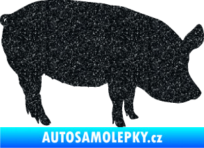 Samolepka Prase 001 pravá Ultra Metalic černá
