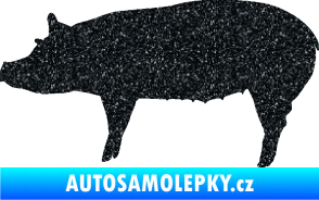 Samolepka Prase 002 levá Ultra Metalic černá