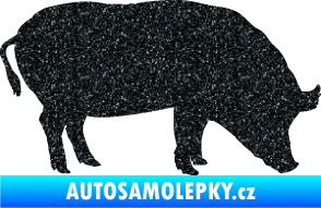 Samolepka Prase 004 pravá Ultra Metalic černá