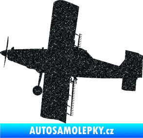 Samolepka Práškovací letoun Čmelák levá Ultra Metalic černá