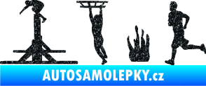 Samolepka Překážkové závody 001 levá OCR Ultra Metalic černá