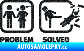 Samolepka Problem? Solved 001 Ultra Metalic černá